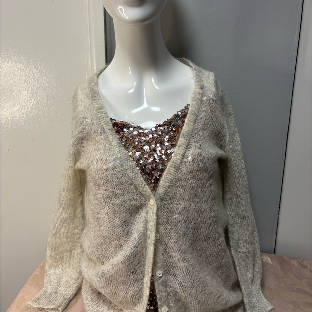 J. Crew Cream Cardigan Sweater